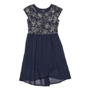 George Girl Hi Lo Sequin Mesh Special Party Dress